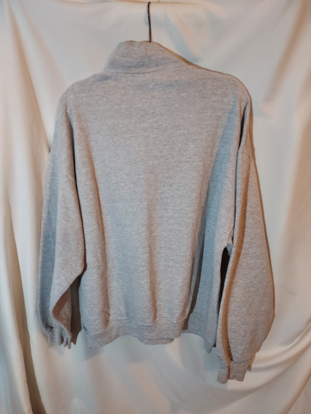 B&E Sport Vintage Gray Quarter Zip Sweatshirt "Indians SCS" Embroidered XL - Picture 2 of 8